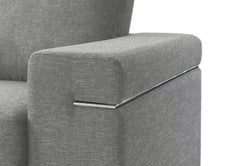 Giuliana Light Gray Woven Fabric Arm Chair