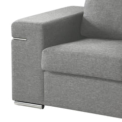 Giuliana Light Gray Woven Fabric Arm Chair