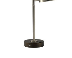 Simple Contemporary 1pc Table Lamp Stain Nickel Metal frame Adjustable Head Lamp