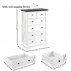 6 Drawer Dresser,6 Drawers cabinet Tall Chest of Drawers Closet Organizers Storage Clothes, cabinet of 6 drawers Living Room