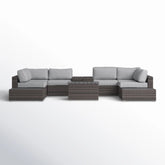 Fully Assembled Rattan Wicker Patio Seating Set for 4 with Cushions
