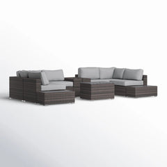 Fully Assembled Rattan Wicker Patio Seating Set for 4 with Cushions