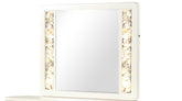 La Pierre Modern Style Mirror Made with Wood and Gold LED edges in Beige (INCLUDES MIRROR ONLY) same as B009P270814 (CA inventory)