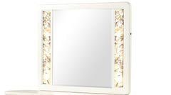 La Pierre Modern Style Mirror Made with Wood and Gold LED edges in Beige (INCLUDES MIRROR ONLY) same as B009P270814 (CA inventory)