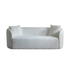 Coral 82" Curved Sofa,3-Seater,Living Rooms,Bedrooms,Apartment Office,WHITE