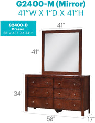 Burlington G2400-D Dresser , Cherry