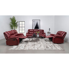 Elodie Red 3-Piece Reclining Sofa Set