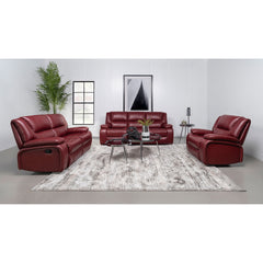 Elodie Red 3-Piece Reclining Sofa Set