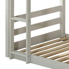 Light Grey Twin Triple Bunk Bed