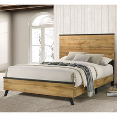 Georgina Natural Pine Eastern King Panel Bed