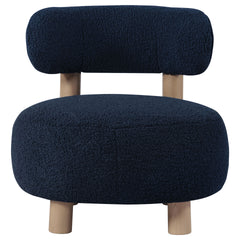 Calianna Blue Upholstered Barrel Back Accent Chair
