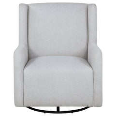 Omari Dove Grey Upholstered Swivel Glider