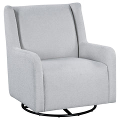 Omari Dove Grey Upholstered Swivel Glider