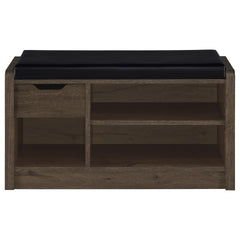 Astor Smoked Oak Open Shelf Storage Bench