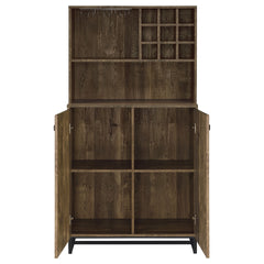 Harlie Rustic Oak 2-doors Wine Cabinet