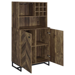 Harlie Rustic Oak 2-doors Wine Cabinet