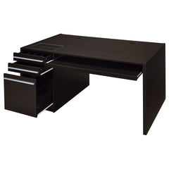 Halston Cappuccino 3-Drawer Office Computer Desk