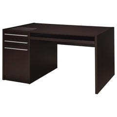 Halston Cappuccino 3-Drawer Office Computer Desk