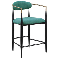 Renfroe Green Fabric Upholstered Counter Chair (Set of 2)