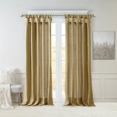 Twist Tab Lined Window Curtain Panel Bronze 50x84"