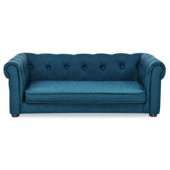 Elegant Rectangle Pet Bed for Small and Medium Dogs, Durable Elevated Dog Sofa Bed, Comfortable Dog Couch, Modern and Stylish Dog Sofa for Small and Medium Dogs,Blue