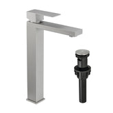 Brushed Nickel Bathroom Faucet With Pop Up Drain, Brushed Faucet for Bathroom Sink, Single Hole Bathroom Faucet Modern Single Handle Vanity Basin Faucet