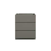 Alice-24F-102,Floor cabinet WITHOUT basin, Gray color, With three drawers, Pre-assembled
