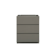 Alice-24F-102,Floor cabinet WITHOUT basin, Gray color, With three drawers, Pre-assembled