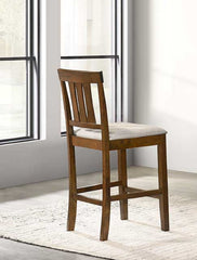 Beautiful Cherry Color Counter Height 2Pc Dining Pub Height Chairs Dining Room Wooden Furniture