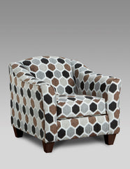 Camero Fabric Pillowback Arm Chair