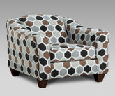 Camero Fabric Pillowback Arm Chair
