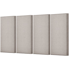 4 PCS Acoustic Wall Panels 2 in Thick 23.6 x 11.8 in Self-adhesive Camel