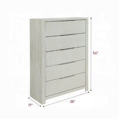 Modern Transitional Beige Finish 1pc Storage Chest with 5x Drawers Wooden Bedroom Furniture