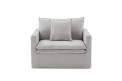 Traditional Style 1pc Chair Narrow Arms Welt Trim Wooden Legs Light Gray Finish Primary Living Space