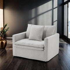 Traditional Style 1pc Chair Narrow Arms Welt Trim Wooden Legs Light Gray Finish Primary Living Space