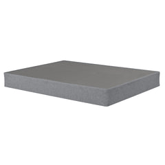 Foldable 9 in. Metal Mattress Bed Base, Twin-XL Size Box Spring Foundation Bed, Grey