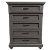 Modern Transitional Style 1pc Chest Metal Handles Unique Legs Antique Gray Finish Bedroom Furniture