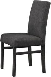 Transitional Dining Chair Set of 2, Linen Upholstered Side Chair for Home Kitchen and Dining Room, Charcoal