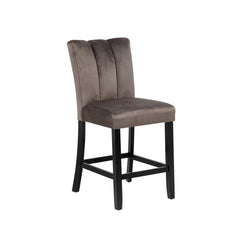 Cedar Brown Upholstered Counter Height Chair (Set of 2) for Kitchen Dining Room