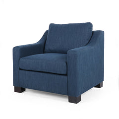 Upholstered Club Chair-Blue