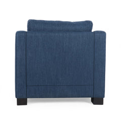 Upholstered Club Chair-Blue