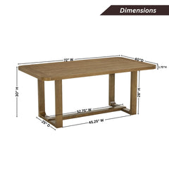 Parker Dining Table, Trestle Base, Light Oak
