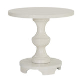 Caesar Traditional Round Pedestal End Table