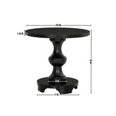 Caesar Traditional Round Pedestal End Table