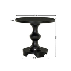 Caesar Traditional Round Pedestal End Table