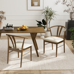 Lavin Wishbone Dining Chairs, Set of 2, Walnut
