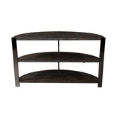 Kalne Console Table Half Moon Shape with 2 Open Shelves
