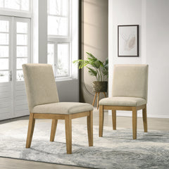 Rocco Contemporary Solid Wood Dining Chairs, Set of 2