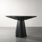 Roundhill Furniture Rocco Contemporary 48" Pedastal Dining Table, Ebony