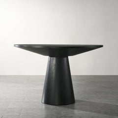 Roundhill Furniture Rocco Contemporary 48" Pedastal Dining Table, Ebony